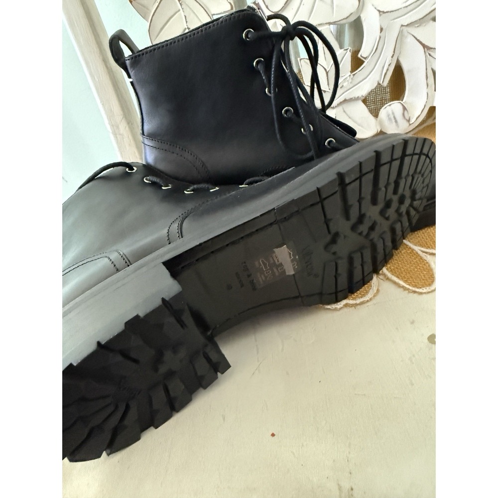 RAG & BONE Womens Cannon Combat Zipper Boots Black Leather Size 40 (9.5) $595 - Picture 6 of 10